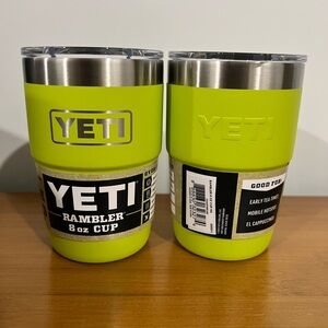 YETI Rambler 8 oz Cup in Chartreuse New small cup stainless